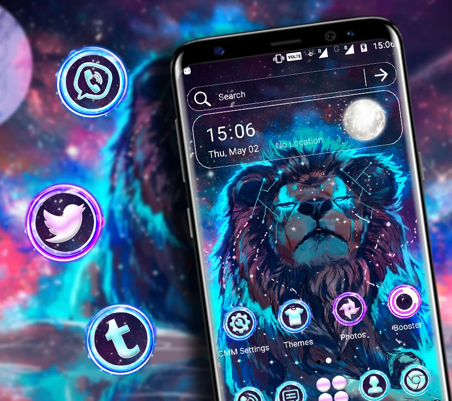Abstract Lion Launcher Theme screenshot